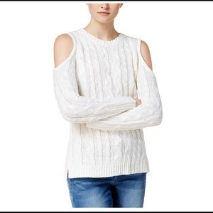 Hippie Rose Womens Cold Shoulder Pullover Sweater